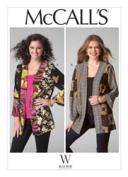 7132 MCCALLS LOOSE UNLINED CONTRAST BAND OPEN JACKETS PATTERN 4-14, 16-26 UNCUT choice